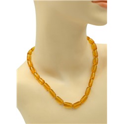 Бусы янтарные цилиндр 7*14мм медовый, 46см