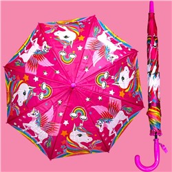 Зонт-трость для девочки с мультгероями полуавтомат Арт 004/3