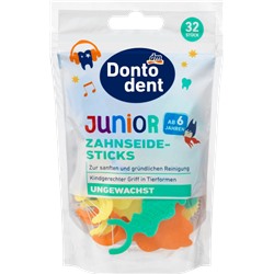 DONTODENT Dontodent Zahnseide-Sticks Junior Нить для зубов Юниор, 32 шт