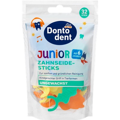 DONTODENT Dontodent Zahnseide-Sticks Junior Нить для зубов Юниор, 32 шт