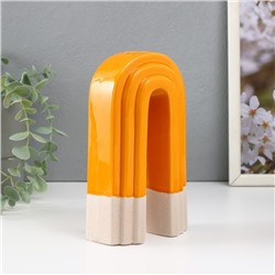 Подсвечник на 1 свечу «Скара», песочно-оранжевый, 10.3×6.2×18 см