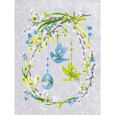 Полотенце кухонное рогожка купон / Пасха (в ассортименте)