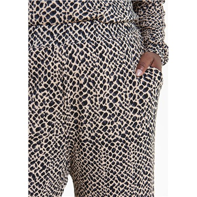 Papaya Curve Animal Print Wide Leg Trousers