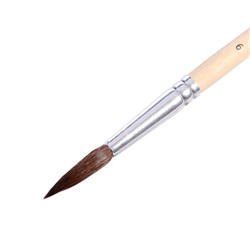 Кисть белка круглая № 9, ручка дерево