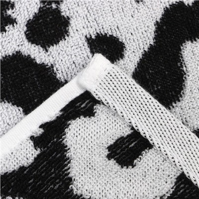 Полотенце махровое Этель Leopard, 50×90 см, 100% хлопок, 420 г/м², чёрно-белое