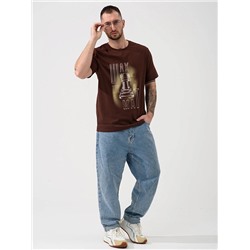 Мужская футболка "Шах и мат" 2439-К / Коричневый