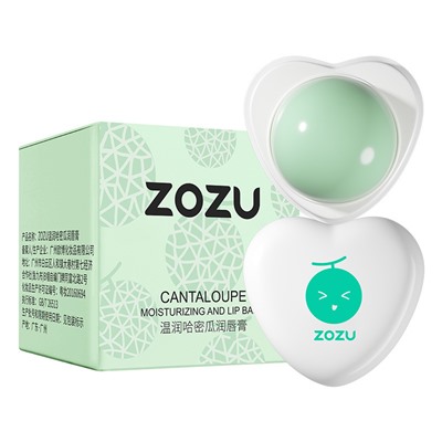 Фруктовый бальзам для губ с экстрактом дыни, в форме сердца, ZOZU Cantaloupe moisturizing and lip balm, 5,8гр