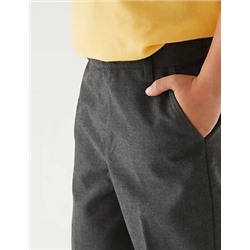 2pk Boys' Slim Leg Plus Fit School Shorts (4-14 Yrs)
