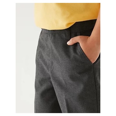 2pk Boys' Slim Leg Plus Fit School Shorts (4-14 Yrs)