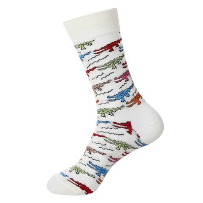 Demi-season socks hip-hop style for men and women, European style, mid-length, for import