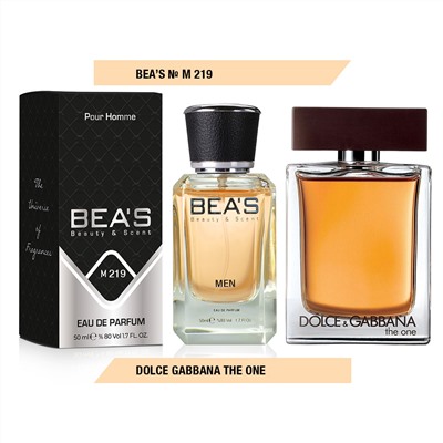 Beas M219 Dolce & Gabbana The One Men edp 50 ml, Парфюм мужской Beas M219 создан по мотивам аромата Dolce & Gabbana The One