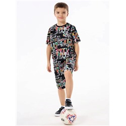 Детская пижама с шортами "Сорванец" / Город на черном