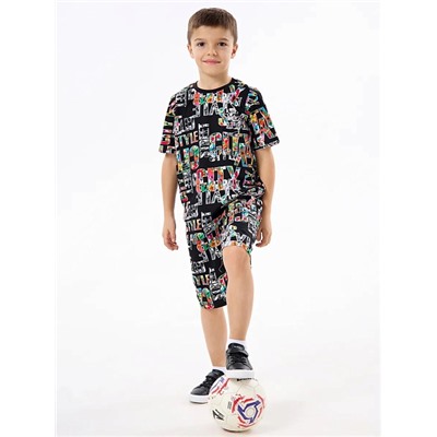 Детская пижама с шортами "Сорванец" / Город на черном