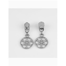 Бегунок для металлической молнии, №3, «Снежинка», 10 шт., цвет никель