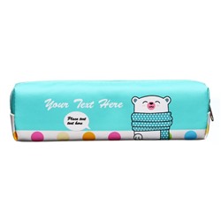 Пенал школьный "Зверюшка", на молнии, синий