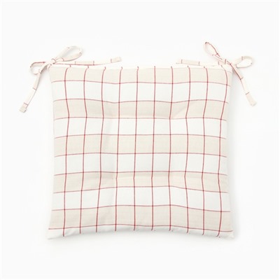 Подушка "Этель" "Bright cage" 40х40 см, 100% хл, рогожка 186 г/м2