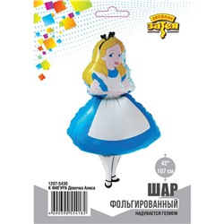 Шар фольгированный 42" «Девочка Алиса», фигура