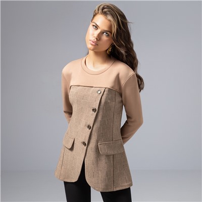 Свитшот приталенного силуэта, Вкус победы (мокка)