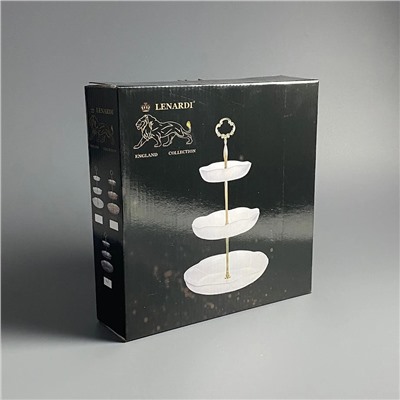 200-160 Трехъярусная этажерка в под.уп.(х12)Стекло