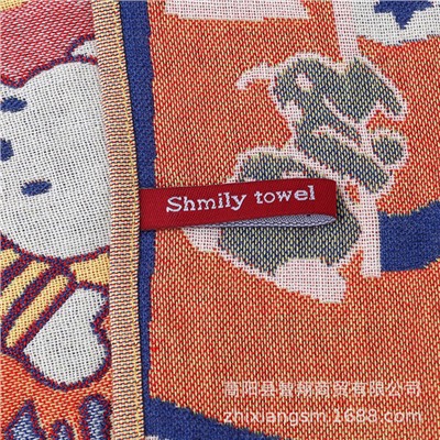 Gauze soft breathable towel for face, with little bears, wholesale