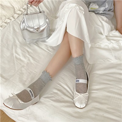 Comfortable breathable thin Japanese colored summer knee socks, mid-length