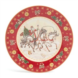 ТАРЕЛКА ОБЕДЕННАЯ LEFARD "ТРОЙКА" 20,5 СМ КРАСНАЯ (КОР=18ШТ.)