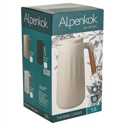 Термос-кувшин со стеклянной колбой 1 л ALPENKOK AK-10109S бежевый