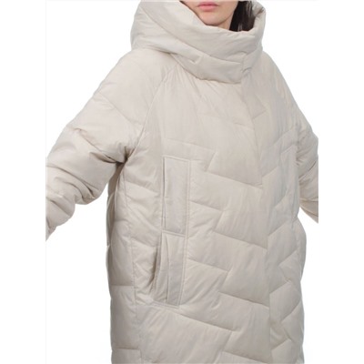 3066 LT. BEIGE Пуховик зимний женский (80% пух, 20% перо)