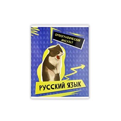 Тетрадь в линейку, предметная, 48 л.,на скрепке, А5 «Мемы. Русский язык»