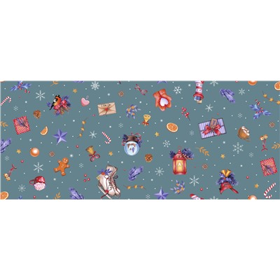 Вафельное полотно набивное / Колядки 1