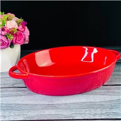 118-086 Овальное блюдо для запекания 33см в под.уп.(х8)Фарфор