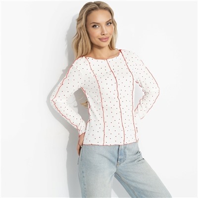 Лонгслив из хлопка, Громкий тренд (нежное чувство)