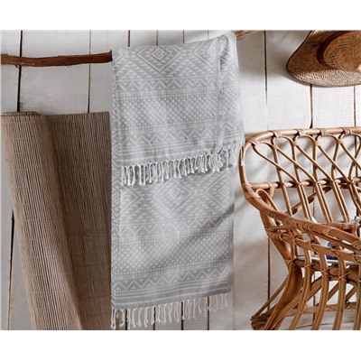 Пештемаль с Бахромой 100x180 см Jakarlı Kilim Gri 9717