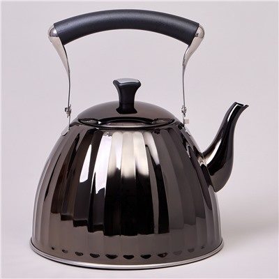 ЧАЙНИК AGNESS 3,0 Л СО СКЛАДЫВАЮЩЕЙСЯ РУЧКОЙ, СТАЛЬ 18/10, ИНДУКЦИОННОЕ КАПСУЛЬНОЕ ДНО