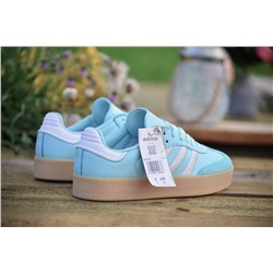 Adidas Samba Almost Blue з натуральной кожи и замши