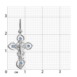 Крест с фианитом серебро 925*
