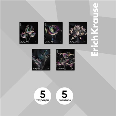 Тетрадь 96 листов в клетку ErichKrause X-Ray Art, обложка мелованный картон, голографическая ламинация, блок офсет, 100% белизна, МИКС