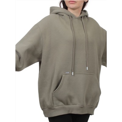 2610 GRAY GREEN Толстовка женская (85% хлопок, 10% полиэстер, 5% спандекс)