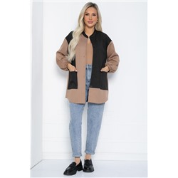 Рубашка Универ (бежево-черная) Б12494-24