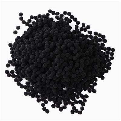 Набор текстильных деталей для декора. Помпоны для творчества «Чёрные», 55 г