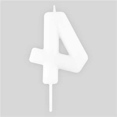 Свеча для торта, цифра «4», светится в темноте, 3,8 х 8 см