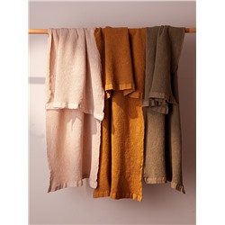 Полотенце банное из умягченной вафли цвета хаки из коллекции Essential, 70x140 см