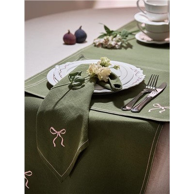 Салфетка под приборы Fancy Bows оливкового цвета из коллекции Essential, 35х45 см