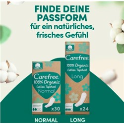 Carefree  Slipeinlagen Organic Cotton Normal 30 St, Карефри Ежедневные прокладки из органического хлопка Normal 30шт, 10 упаковок (300 штук)