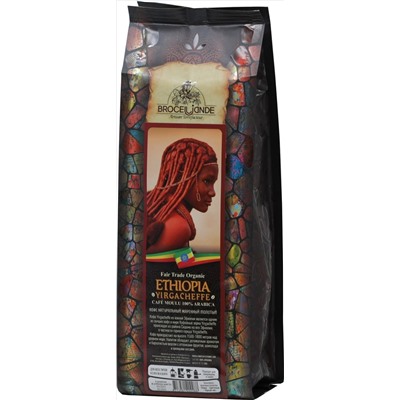 CAFE DE BROCELIANDE. Ethiopia (молотый) 250 гр. мягкая упаковка