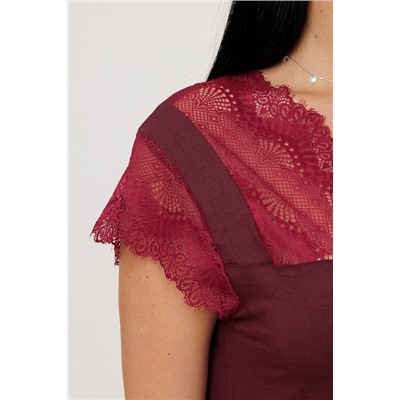 Женская ночная сорочка 2272/2 / Бордовый