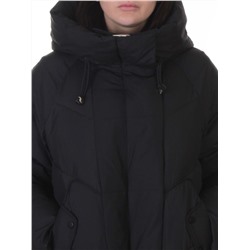 A621 BLACK Пальто зимнее женское (200 гр. холлофайбер)