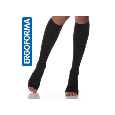 322 Гольфы мужские антиварикозные (2 класс, 23-32 мм рт ст.) открытый нос Ergoforma р.4 (черный)