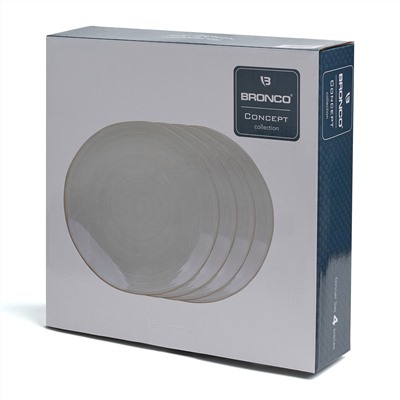 НАБОР ТАРЕЛОК ОБЕДЕННЫХ BRONCO "CONCEPT" 4 ШТ. 27,5 СМ БЕЖЕВЫЙ