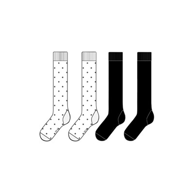 Гольфы для девочки, 2 пары в комплекте